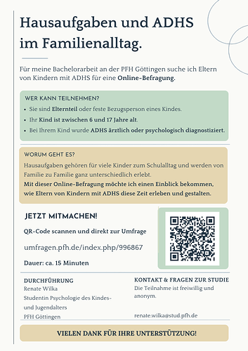 Flyer zur ADHS-Online-Befragung