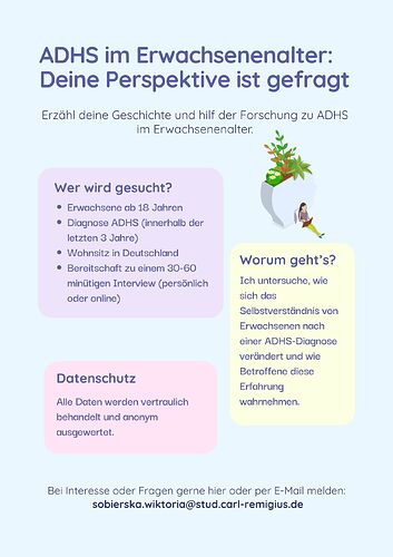 ADHS Studie Rekrutierung